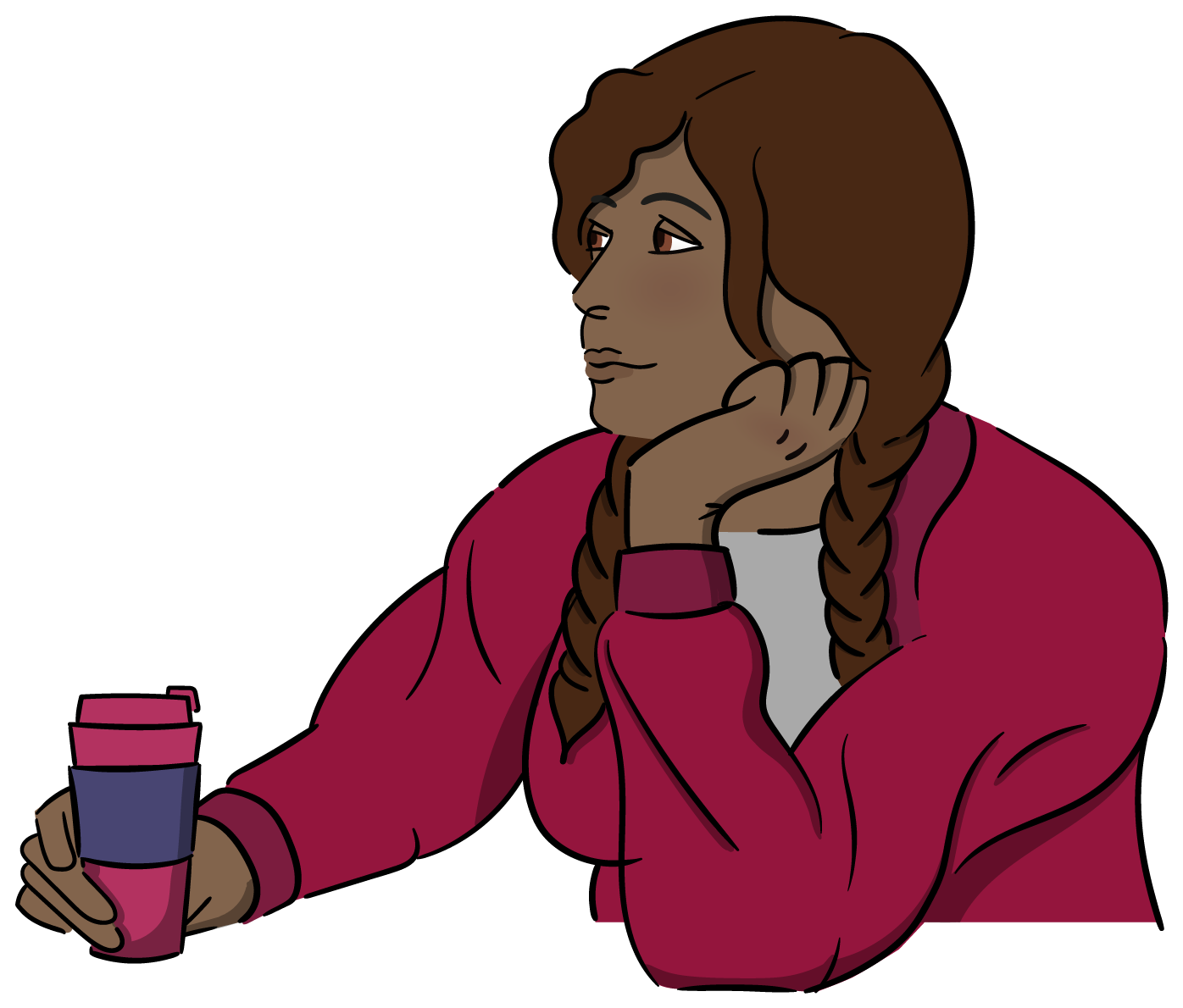 Hi, ich bin Faiza. Der Name steht im arabischen für die Gewinnerin, wobei ich das aktuell mit meiner Leggins, den Sneakern und der weiten Strickjacke vielleicht nicht ausstrahle. Bequem und praktisch ist das Outfit aber alle mal. Meine braunen Haare habe ich zu zwei Zöpfen zusammengebunden und ja, ich bin gigantische 157cm groß.